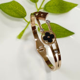 Stainless Steel Rosegold/Silver Plated Multi Clover Kada